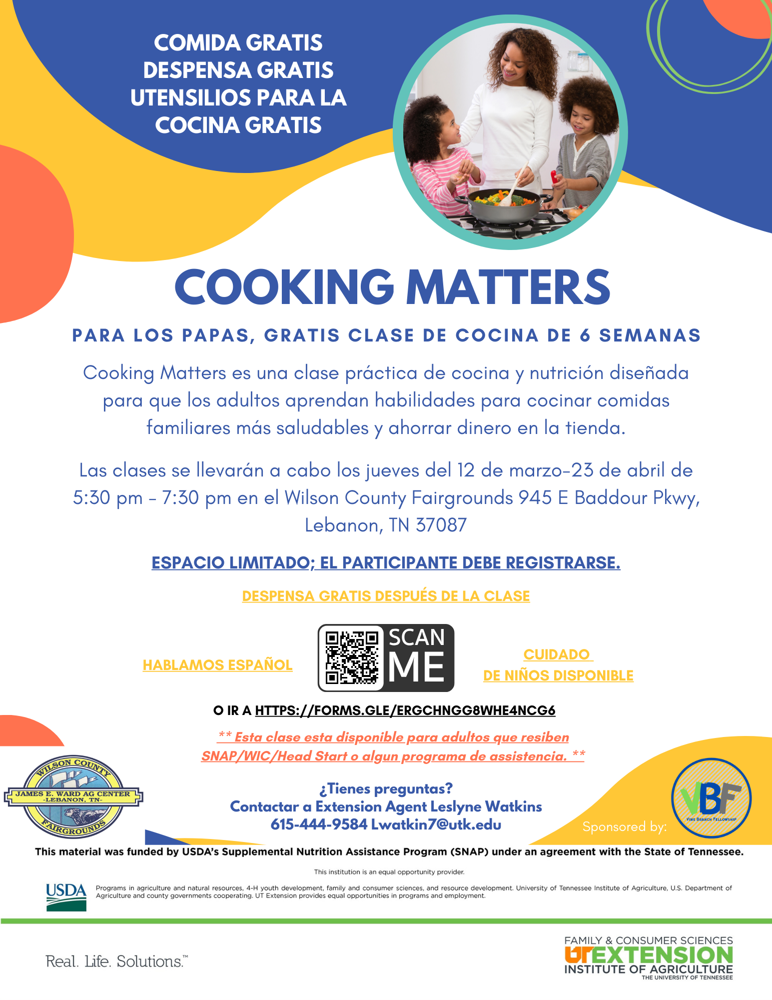 Cooking Matters Spanish Flyer